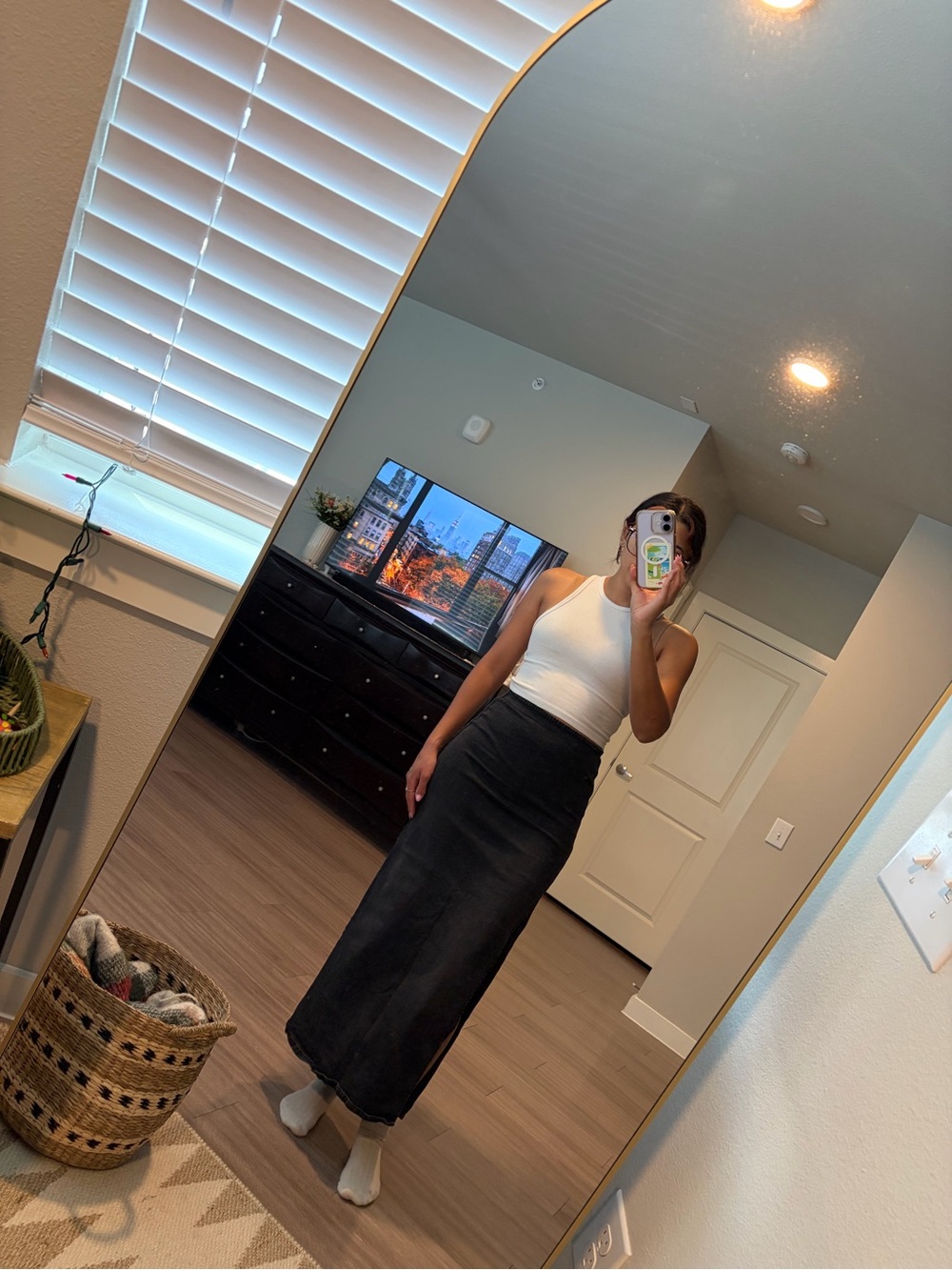 Bershka Black Maxi Skirt — Sleek Straight Silhouette